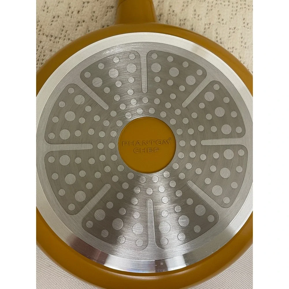 Phantom Chef 2 Piece Fry Pans Mustard Yellow Ceramic Non-Stick Skillet 8in 10in